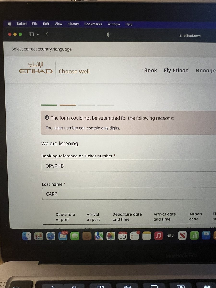carzy11's tweet photo. @EtihadHelp on the 4 jan I was left abandoned by etihad in Abu Dhabi airport for 42 hours. Since then I’ve been offered no compensation. I wish to explain my story but everytime I try I get this error. Can you please help? https://t.co/FSc2wLYVdL