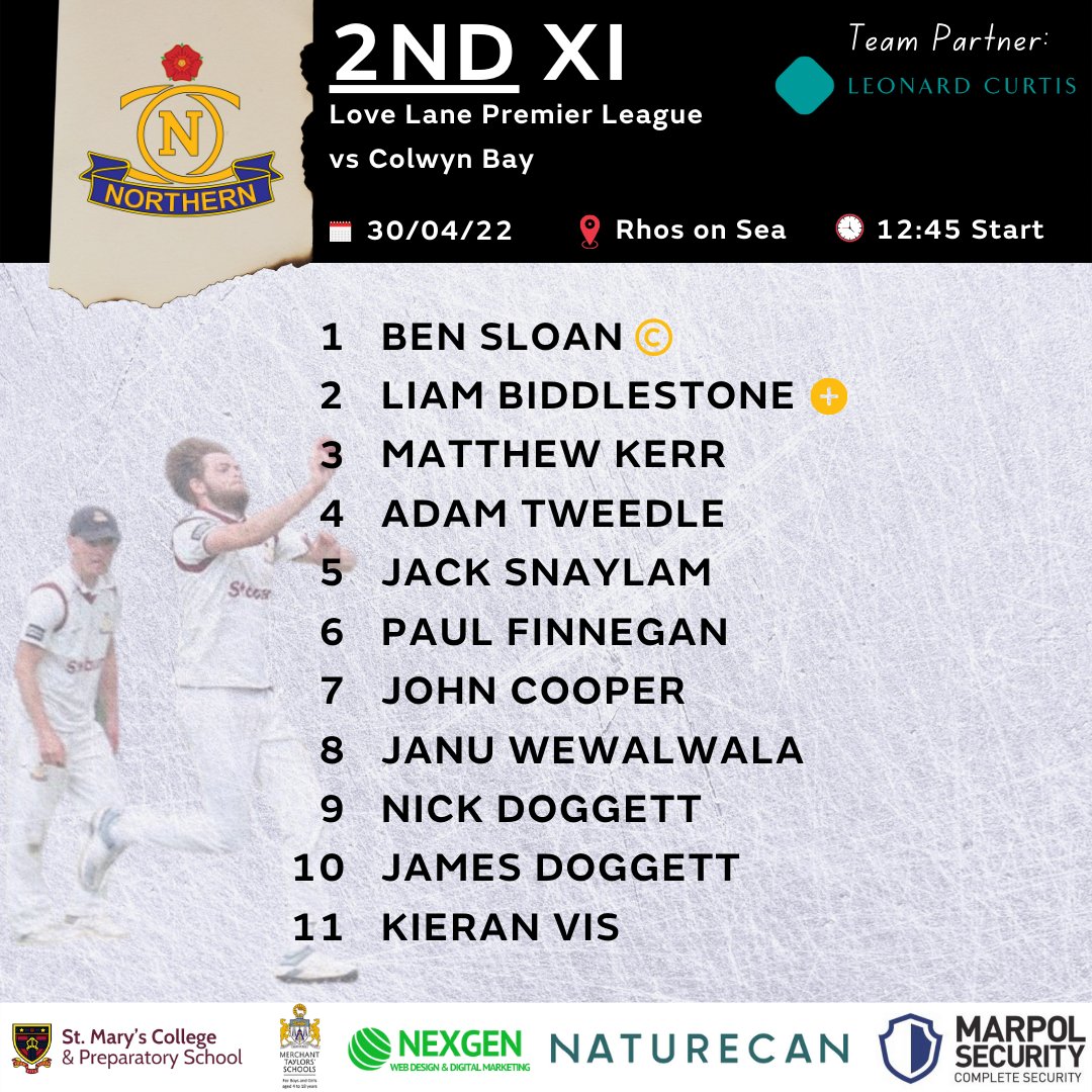 Our 2nd XI will be looking for an immediate bounce-back as they take the trip to Colwyn Bay. Good luck, boys!