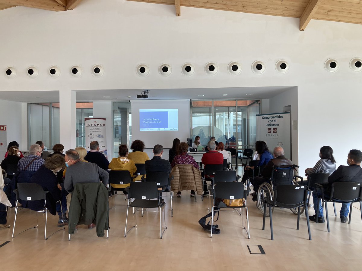 Taller de rehabilitación y ejercicios físicos para los pacientes de párkinson organizado por <a href="/FepamurRM/">Fepamur.RM</a> y la Unidad de Trastornos del Movimiento del Hospital del Rosell.
<a href="/Murciasalud/">Murciasalud</a> 
📌 Unos 500 pacientes diagnosticados en <a href="/Area2Cartagena/">@Area2Cartagena</a>