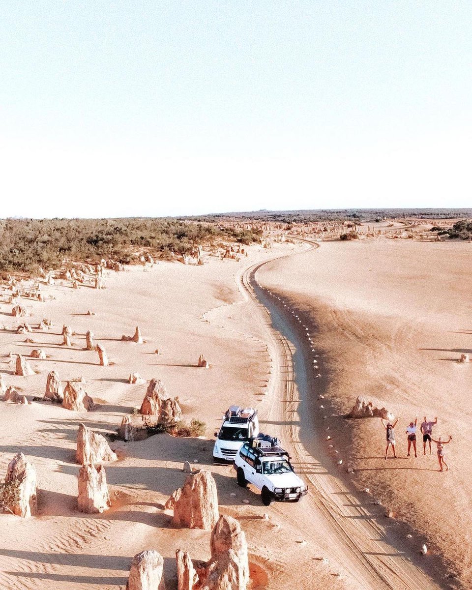 WestAustralia's tweet photo. Day trips that feel world’s away look good on you, Nambung National Park! Drive through the Pinnacles, featuring thousands of lunar-like limestone spires less than 3 hours north of @DestPERTH. #WanderOutYonder #ThisIsWA #SeeAustralia 
📷 @saltyvanlife/IG &amp; @awaywithivan https://t.co/0NKOXAwuJ5