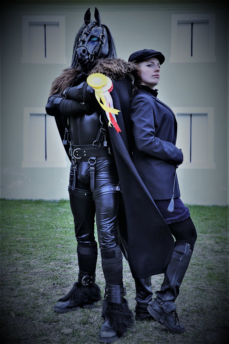 ArchonStallion's tweet photo. #ponymeet 2022 @AgneskaLovelace #ponyplay #ponyplayer #couple #horse #couplegoals #porthosstable https://t.co/LlHNVuh37b