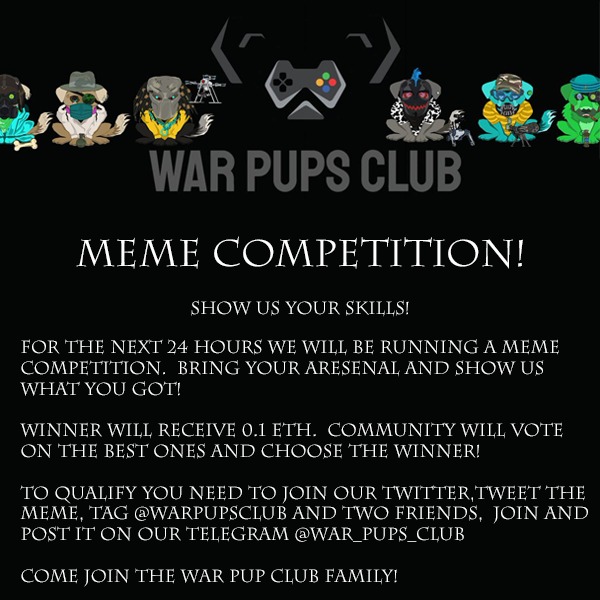 WarPupsClub's tweet photo. https://t.co/UvgeUohDOC
