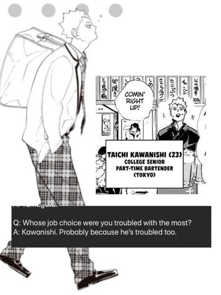 Hm... I'd say Bokuto, Kawanishi, Ushijima, Sakusa, https://t.co/Dyfc5CTtbf