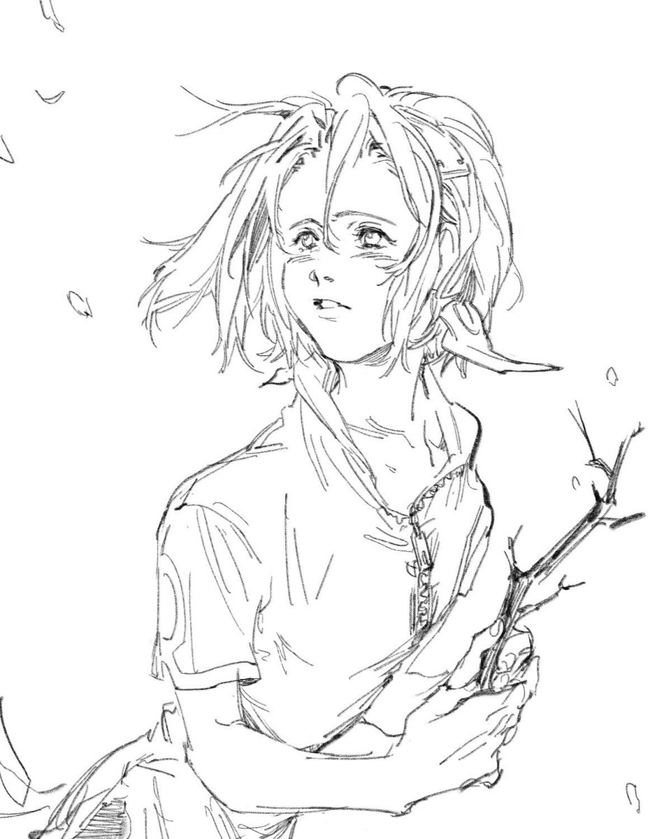 si_nnnnm's tweet photo. ｢風のような君を追いかけたいって、言ってもいい？｣

サスサクを描き始めた頃(2018年くらい)の絵の描き直し https://t.co/wZEVKx7v5x