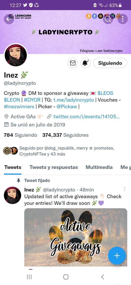 NeryBigWin's tweet photo. @ladyincrypto @OttoMatticBaby ✅task done🍀 https://t.co/ePVlewIWHq