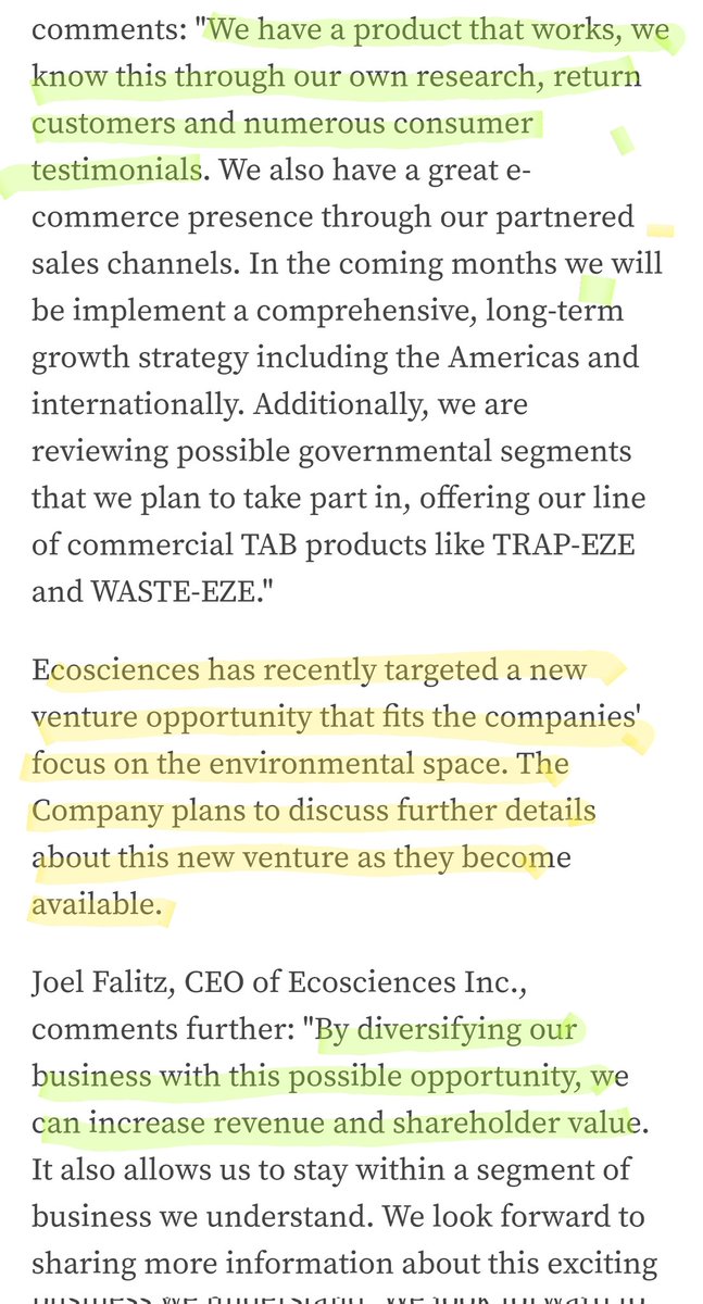 BizWrld's tweet photo. 🔥 #BossAlert
#ECONOW can & will reduce maintenance costs/backups for
1 in 5 #Americans!
https://t.co/VLmn3tFam2
#ecofriendly for septic/waste systems
@EcoSciences
"targeted a new venture opportunity". Details coming
$ECEZ
🚨@.0001
🎯@.01+
#invest
@OnlyCrownKing
#stocks
#OTC https://t.co/TrLDveBk0u