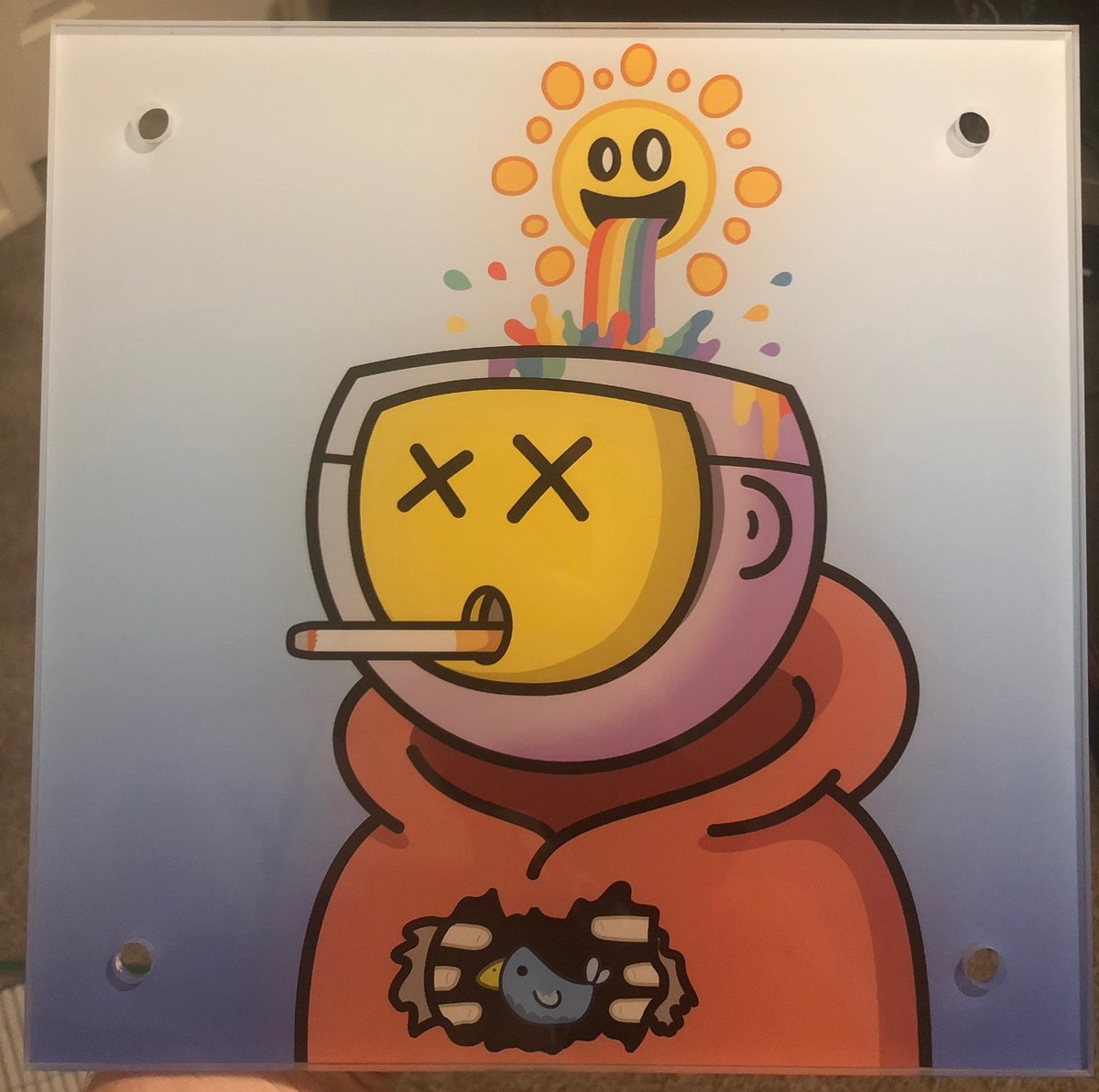 FeelsRare_'s tweet photo. Included !!! 1/1 by @Dentinmyhead go go go 🌈🌦 #NFTGiveway #DentednotBroken #Giveaway https://t.co/O8V7xE88dv