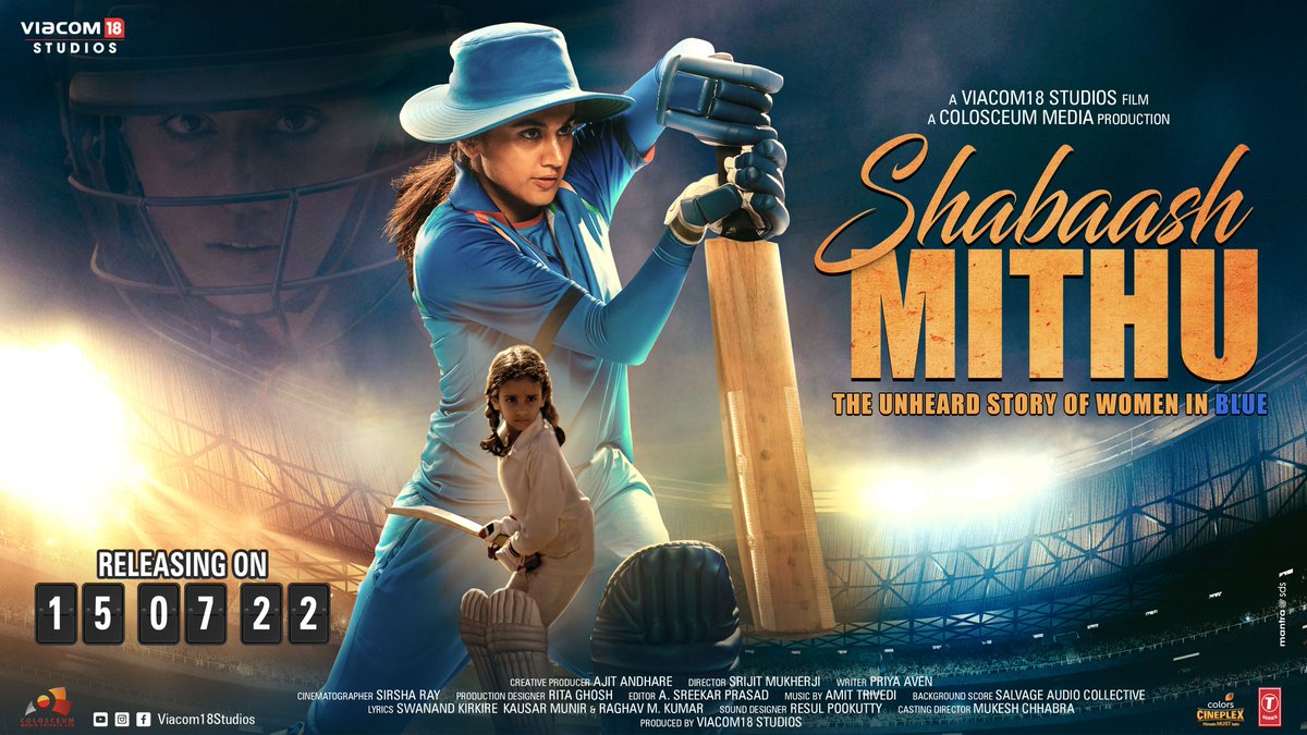 There is nothing more powerful than a girl with a dream! This is a story of one such girl who chased her dream with a bat and changed the “Gentleman’s Game” forever…
#ShabaashMithu The Unheard Story Of Women In Blue will be in cinemas on 15th July
2022.