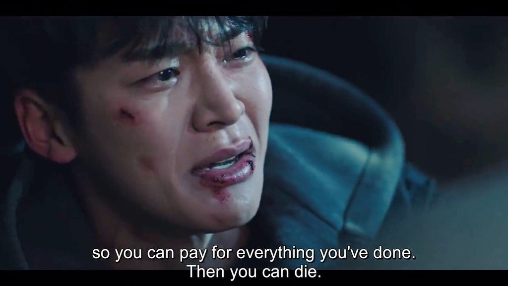 fangirl_ahjumma's tweet photo. I'm so proud of JW I can feel his conflicted emotions. I myself would want that psycho bastard to die but eventhough it hurt him he chose to save him cus what would be his difference to that psycho if he let him die? Well done Joon Woong! Acting wise good job #RooWoon 

#Tomorrow https://t.co/vyVhrLn6HX