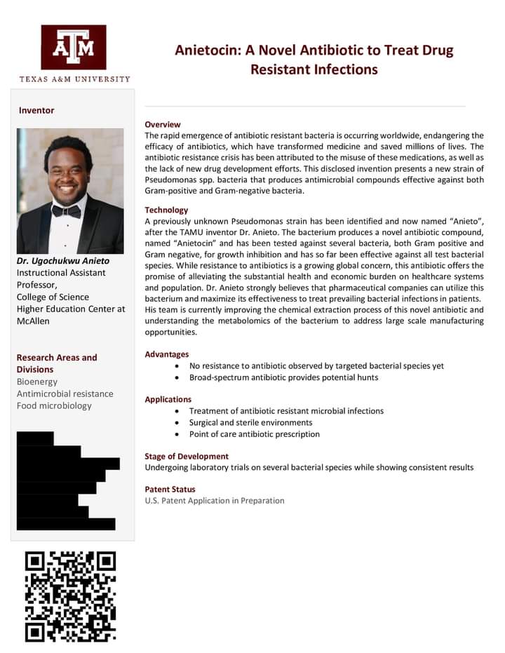 AfricaFactsZone's tweet photo. Nigerian Scientist, Prof. Dr. Ugochukwu Anieto has discovered a new antibiotic medication to treat drug resistant infections.

He named it after his family name, it's called Anietocin. https://t.co/wf4ZNLaD8C