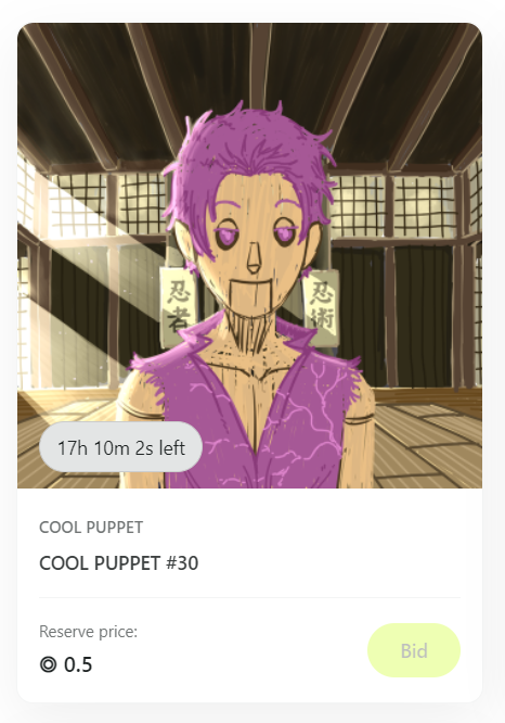 CoolPuppet_sol's tweet photo. ❗️AUCTION UPDATE❗️
COOL PUPPET #30-#32, 17 Hours left.
There's still no bid👀
Reserve price : 0.5 SOL
Bid increment : 0.25 SOL

Auction Link on this thread!! https://t.co/R3ob8DMdAU