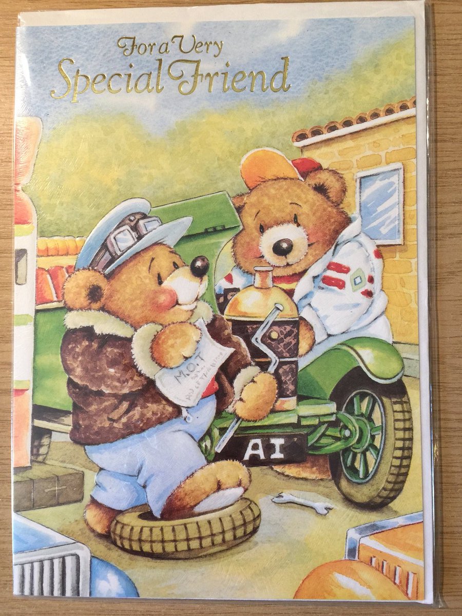 A Cute Vintage Friend Card at just £2.50 each in my #etsyshop: Vintage/Retro Circa 1990s 'To a Special Friend' Blank Birthday Card with Cute Teddy Bear 'Mechanic' Design - #NostalgicCard #CarLoverCard etsy.me/3kpBgkh #1990s #Friend #BirthdayCard #Mechanic #TeddyBearCard