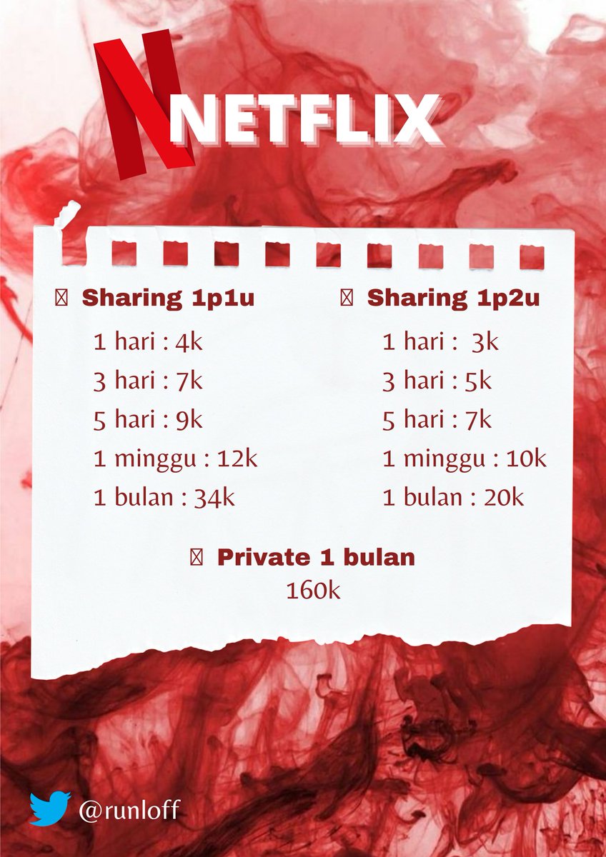 met siang~
dah jangan pada bengong ya bestie mending streaming di netflix nih bikin gakerasa tbtb bedug

🌹ready apk premium🌹
netflix premium
✅trusted
✅aman
✅murah full garansi
✅fastres
#zonauang️ #zonajajan #zonauangᅠ