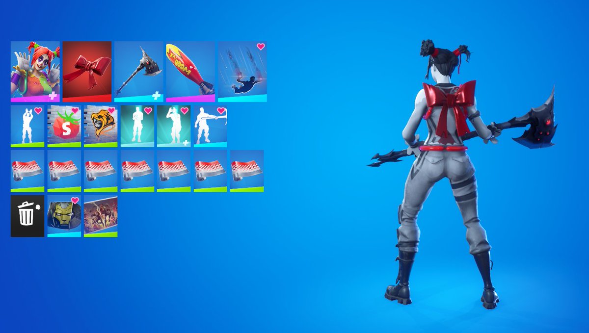 dadguykek's tweet photo. Combo Time! #98

Outfit: Peekaboo (Sneaky Peek)
Backbling: Cuddlepool's Bow
Pickaxe: Web Breaker
Glider: Bombs Away! (Shadow)
Wrap: Hearts

#Fortnite #ComboTime https://t.co/VMXk7Bb9RD