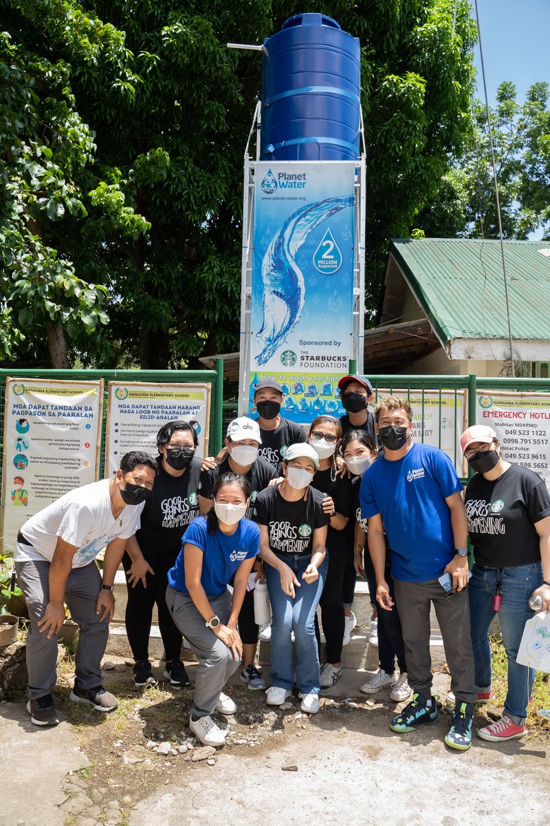 starbucksph's tweet photo. In partnership with the Starbucks Foundation and @planetwaterorg, we sponsored the 2nd AquaTower to help provide clean water in Nanguma Elementary School, Mabitac, Laguna. 🌎

Check out our Facebook posts for more photos! #GoodThingsAreHappening https://t.co/wfJoTqCa7r