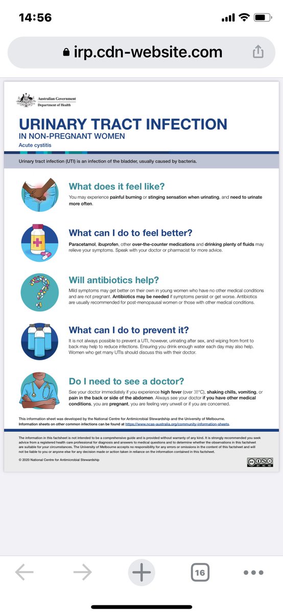 NCAS_Aus's tweet image. Did you know that patients have completely different priorities compared to their GP? We have developed a series of patient/GP co-designed information sheets for community infections @RubyBiezen @healthgovau ncas-australia.org/community-info…