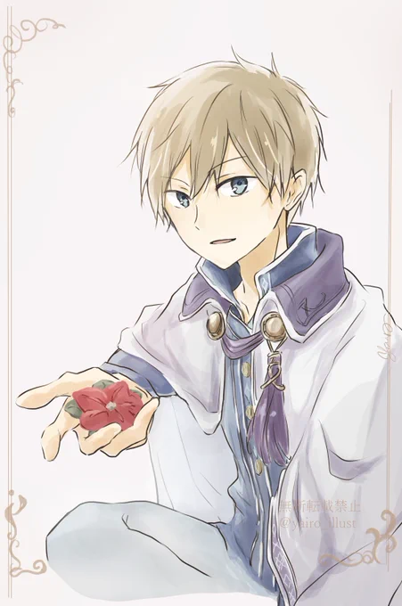 #フォロワーさんの推しが描きたい#100日チャレンジ#100枚チャレンジ全巻+ファンブックまで持ってる作品なのでもはや自分の推しを描いてる気分でしたー!12日目&amp;28枚目 赤髪の白雪姫のゼン王子(リクエスト7人目) 