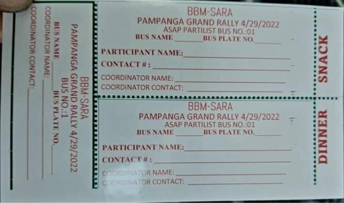 LuckyManzanaz's tweet photo. May ticket na ba kayo sa BBM-Sara Pampanga Grand Rally? 😆 Pula daw ang Pampanga eh. https://t.co/sGT4eCDy6o