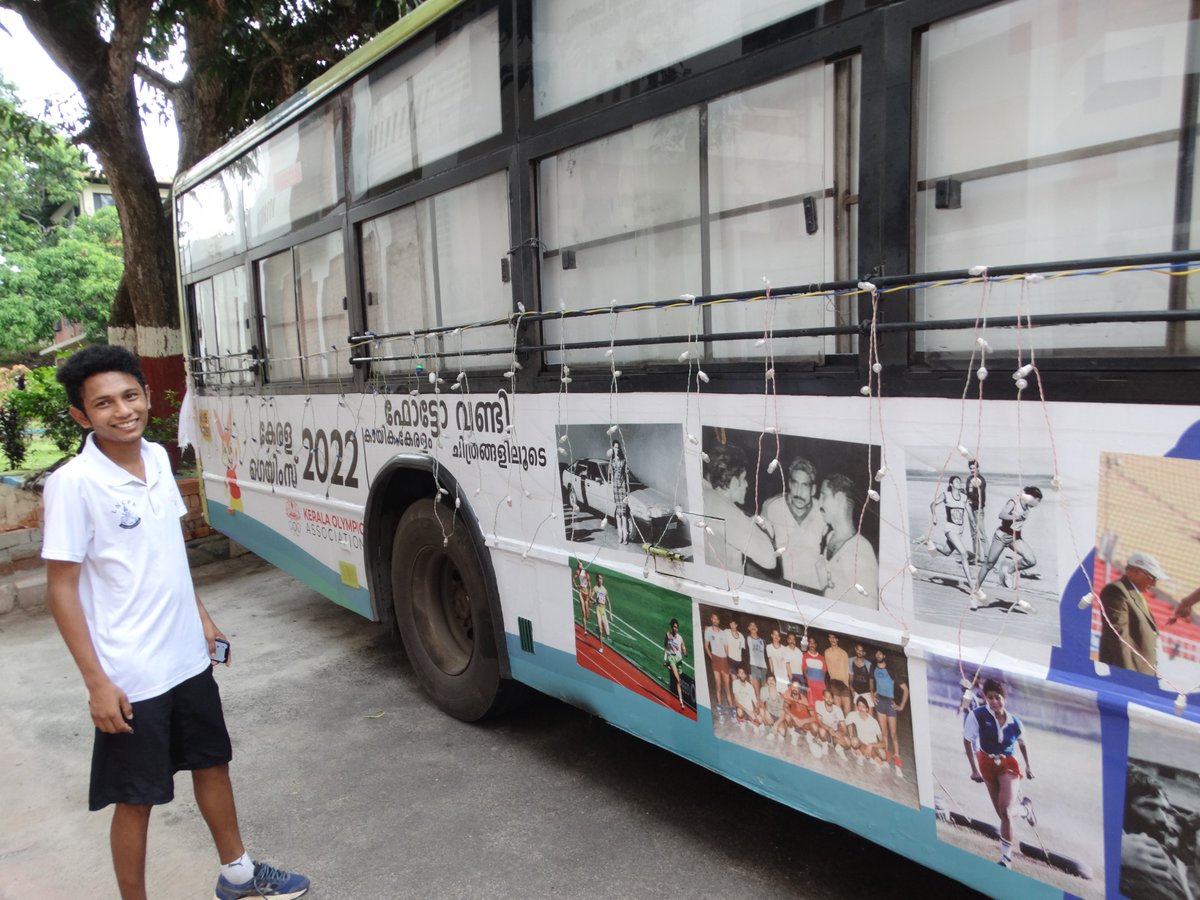 SAITrivandrum's tweet photo. #Photobus - "The History of #KeralaSports " reached at @Media_SAI LNCPE as part of the Kerala Games 2022 organized by Kerala Olympic Association
@DGSAI @drgkishore2008 @sports_kerala https://t.co/aybalSxT0w