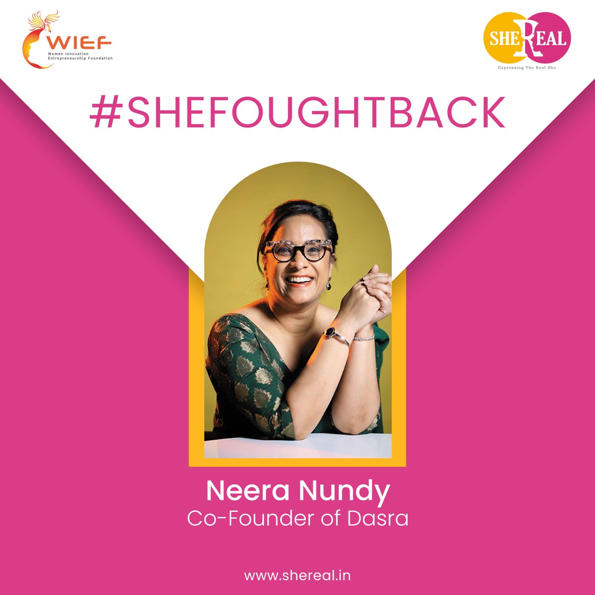 theshereal's tweet photo. Meet Neera, co-founder of Dasra. Her #shefoughtback journey started when she led the Dasra’s ecosystem-building initiatives in the areas of Adolescents, Urban Sanitation, and Democracy & Governance and facilitates collaborative platforms by engaging donors,and other stakeholders. https://t.co/M5gVuBBnve