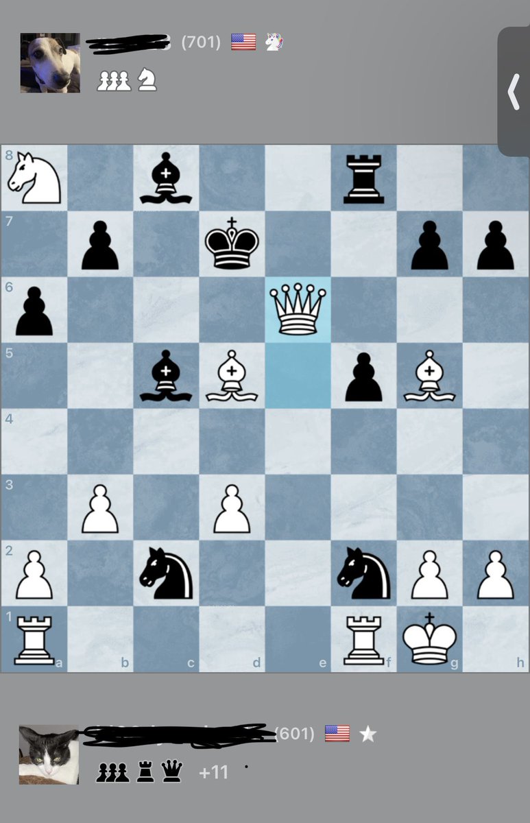 AmandaWheeeler's tweet image. Playing and practicing for a year now—  just won my first chess game ever fair and square omg ♟#chess #mateinone