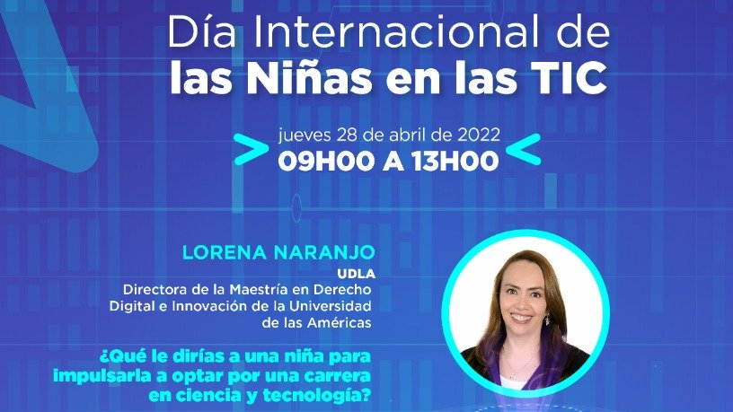 lnargod's tweet photo. Hoy 28/04, motivé a niñas a estudiar carreras en ciencia y tecnología por el Día #NiñasTIC_EC  organizado por @UDLAEcuador  y el @TrasparenciaEcu. Un privilegio compartir con expositoras inspiradoras e incidir en jóvenes que quieren diseñar una internet inclusiva. https://t.co/ND2BUZEdDv