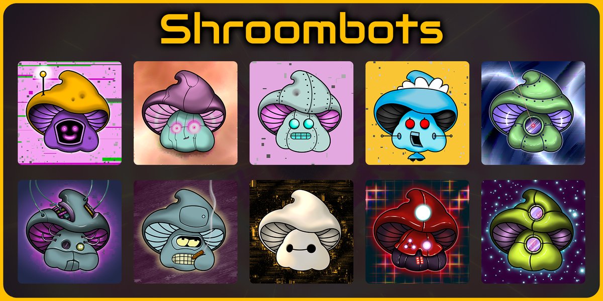 Does.. Not.. Compute.. 🤖

Shroombots make up Shroomies #271-280 🍄

Featuring none other than Cybin, our Telegram bot! 😬

#NFT #NFTs #NFTartist #NFTart #BeeceNFT #NFTProject #NFTCommunity #NFTCollection