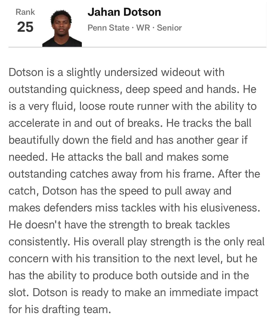 Jordan asri on twitter daniel jeremiah on jahan dotson who he had
