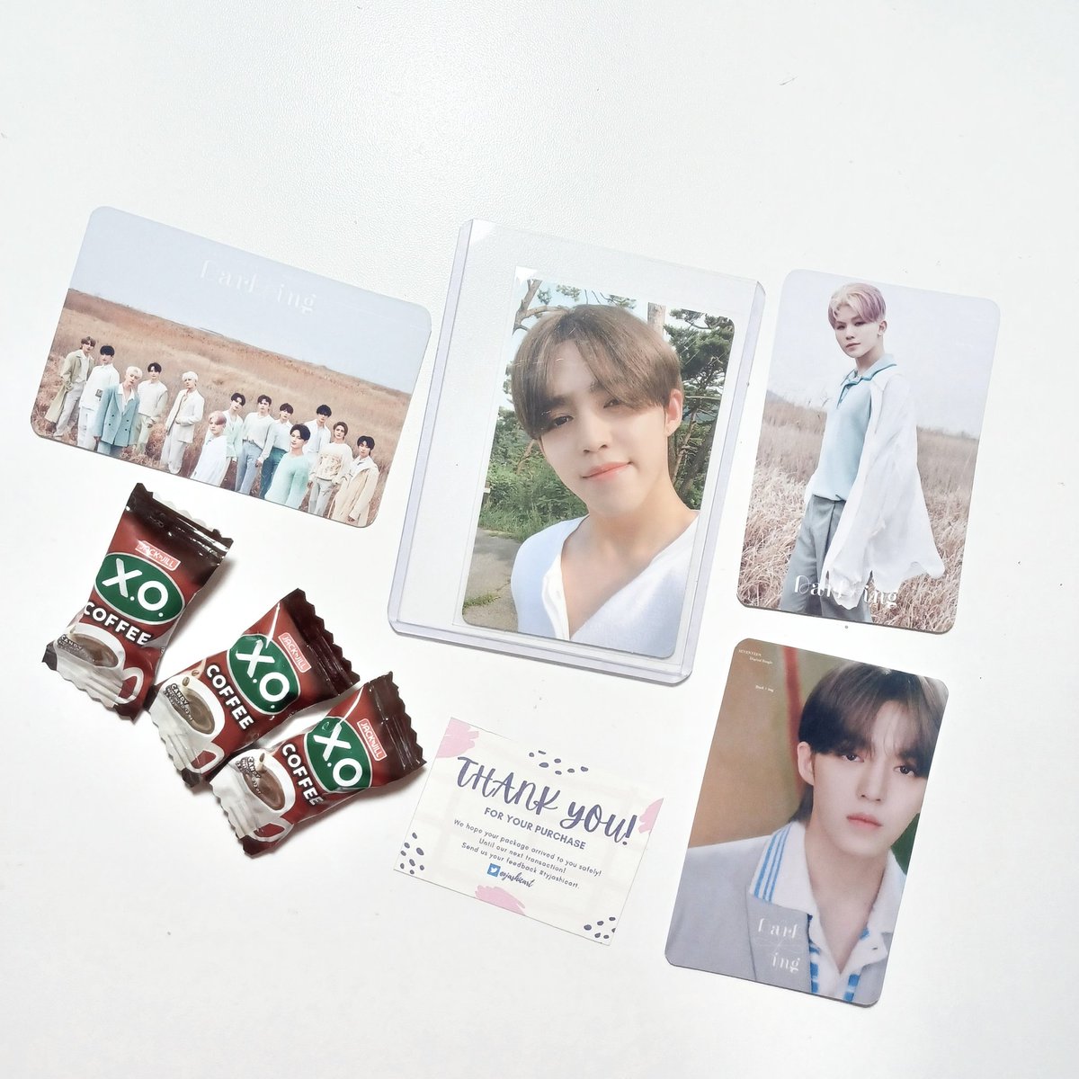 wonshikyeom's tweet photo. grabe ang sparks 😍 one of my prios finally arrived!! thank you for packing them well + freebies!! @jashicart #tyjashicart https://t.co/6GOQtIbdz6