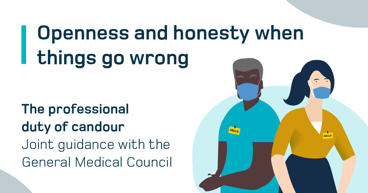 Being open and honest is the responsibility of every health care professional.

Our guidance provides helpful advice on what to do when things go wrong and the responsibility you have to the people in your care.

Read it now ➡ fal.cn/3oaVf