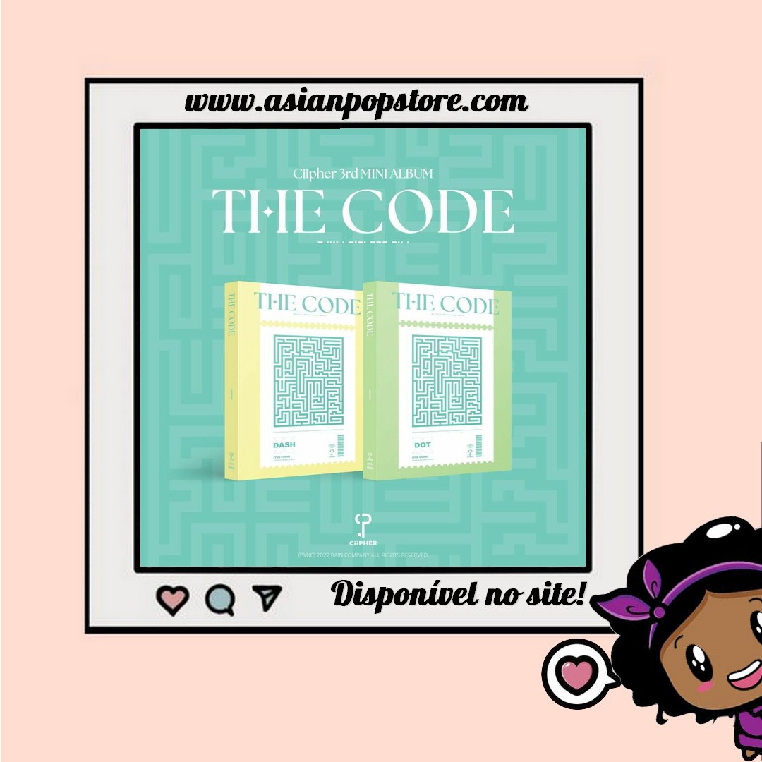 AsianPopStore's tweet photo. 🎶Pré Venda🎶
💿Ciipher : THE CODE (3rd Mini Album)
Compre já o seu!
💲Aceitamos pagamento por cartão crédito e débito, transferência bancária e pix.
🚛Frete Incluso
R$ 158,00
#Ciipher #kpoptwt #Debut https://t.co/9LVElVq8zF