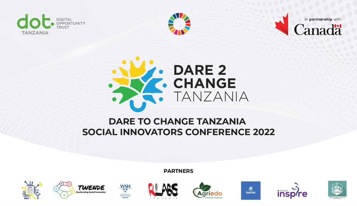 15 social entrepreneurs from across Tanzania will be pitching today at the 𝗗𝗮𝗿𝗲 𝘁𝗼 𝗖𝗵𝗮𝗻𝗴𝗲 𝗧𝗮𝗻𝘇𝗮𝗻𝗶𝗮 𝗦𝗼𝗰𝗶𝗮𝗹 𝗜𝗻𝗻𝗼𝘃𝗮𝘁𝗼𝗿𝘀 𝗖𝗼𝗻𝗳𝗲𝗿𝗲𝗻𝗰𝗲 𝟚𝟘𝟚𝟚. Five winners will be awarded Tsh. 5 Million each as capital. 

#dare2changetz2022 #SocEnt #SDGs