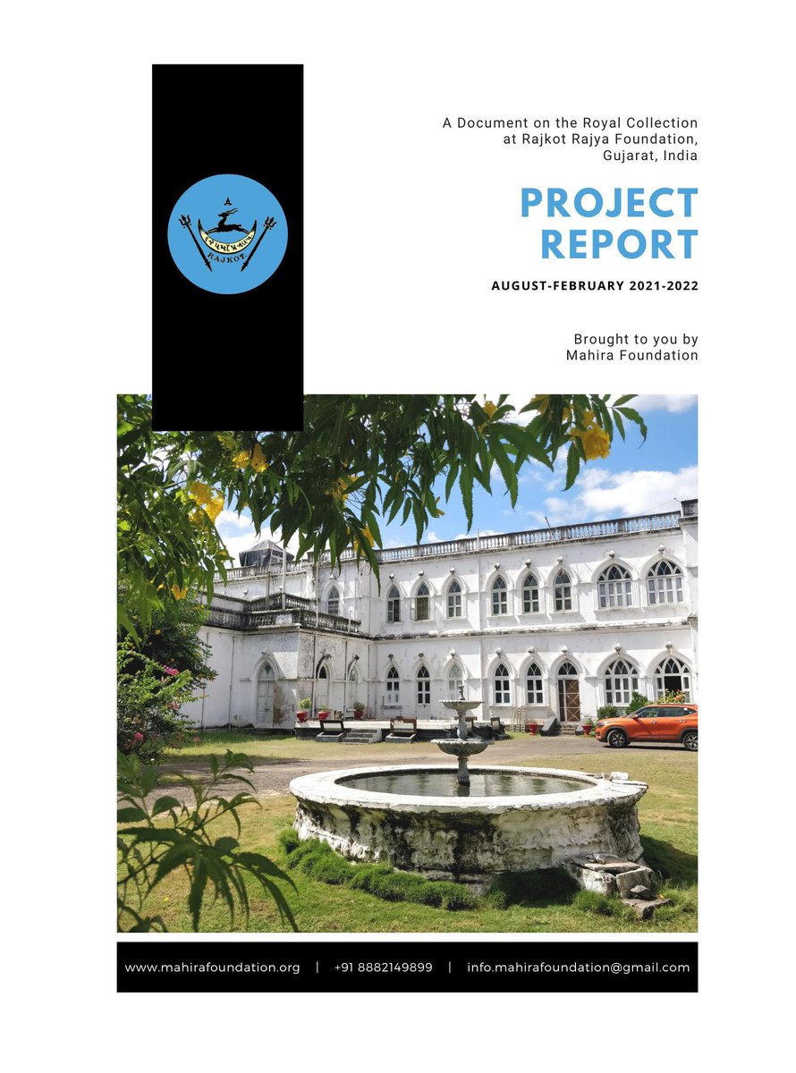 Mahira_Org's tweet photo. At the end of the tenure of the project, a detailed report was compiled by the associates from #MahiraFoundation to delineate the trajectory of the project.

#Museums #UNESCO #ICOM #MahiraArtManagement  #RoyalFamilyOfRajkot #History #Heritage #Art #Culture #Rajkot #Gujarat #India https://t.co/wr69CvACNv