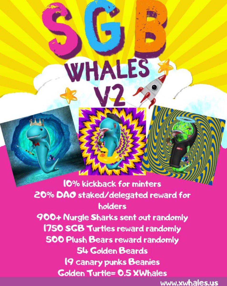 onohaimu's tweet photo. 🎁✨景品プレゼント

0.5 XWhales🐳を4名にプレゼント！

✅@Xwhales21 &amp; @onohaimuをフォロー
✅❤️＆RT
✅ブックマーク https://t.co/Bz1NXvgel9 (Trippy Whales Mint 30th 9AM MST)
Discordに参加する https://t.co/5PWH8yMMPG

⏰48時間以内に終了
#XRP #NFT #SGB #TrippyWhales #SGBNFT https://t.co/qu2V0yoWhr