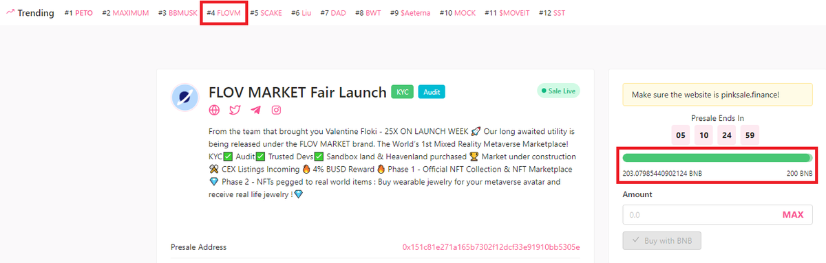Congrats to all of our presale contributors for reaching the soft cap in just 36 hours!!🚀🚀

Over 5 days still remain in the presale!! Don't miss out on the chance to get in on the #FLOVM hype train!!

#BNB #PinkSale #presale #BinanceBlockchainWeek #BINANCE