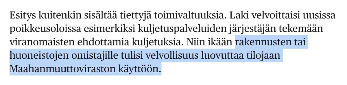 ivanpuopolo's tweet photo. Ei jumalauta. Sanokaa, että tämä EI OLE TOTTA.

Uuteen lakiesitykseen on Hesarin tietojen mukaan tulossa viranomaisille toimivaltuus ottaa kansalaisilta esimerkiksi HUONEISTOJA HALTUUN mahdollisen turvapaikka-aallon varalta.

https://t.co/0Tm8NxobeF https://t.co/Jk0DaTIHXr