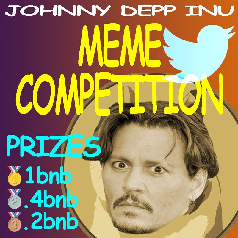 JohnnyDeppInu's tweet photo. ATTENTION: Our MEME CONTEST has now been extended until Tuesday the 3rd of May with hugely increased prizes. To enter RETWEET, Share your best Johnny Depp themed memes &amp; use the hashtags #JohnnyDeppInu #AmberTurd #JusticeForJohnny  and shout us @JohnnyDeppInu . #BSCGems https://t.co/OeXSjEkhhd