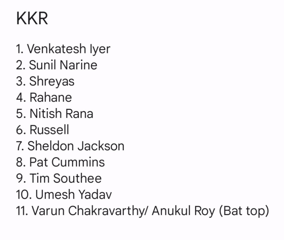 sreenadh_p's tweet photo. @KKRiders @NitishRana_27 @rinkusingh235 Settle. https://t.co/YI4opspl38