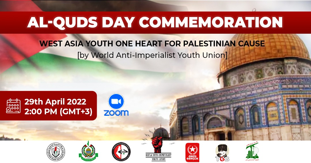 🇵🇸 West Asian Youth One Heart on #AlQudsDay against the aggression of imperialism and Zionism!

The Palestinian cause is the cause of humanity.

The front of humanity will destroy imperialism and Zionism:

#Palestine will be independent, its capital will be Jerusalem!