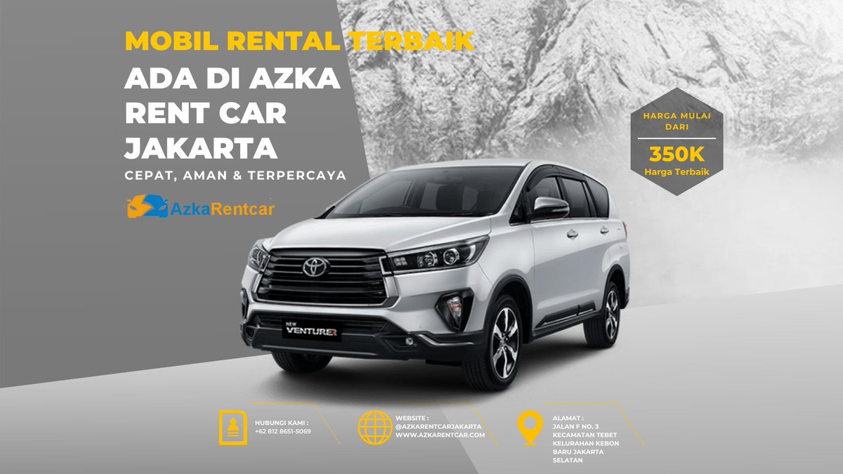 AzkaRental's tweet photo. Rental Mobil Tangerang | Azka Rent Car Jakarta
(https://t.co/2sMVTkcF5m)
Cepat, Aman, dan Terpercaya.
Armada Kami:
- Mobil Keluarga
- Mobil Premium
- Supercar
- Antar-Jemput Bandara
- Travel
Hubungi Kami:
Website : https://t.co/Wz9mAlO2JB
Tel/WA : +62 812-8651-5069 https://t.co/zAl98nv1uA