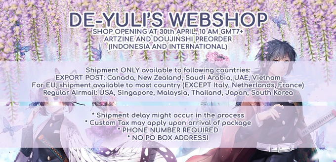 April - May sh0p 0pening announcement!

Sh0p will be 0pened at 30th April, 10AM GMT7+!
B0oks and P0ster set will be restocked☺️
They are available with physical and digital copy (for books only)

please check the thread for:
🌸timezone converter
🌸 li/nk to sh0p! 