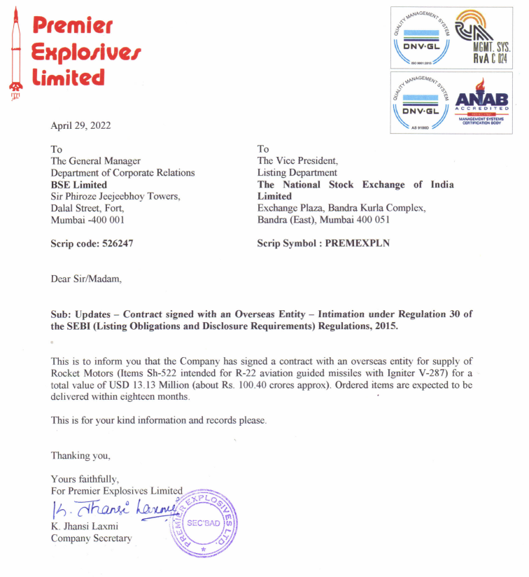 100 cr order