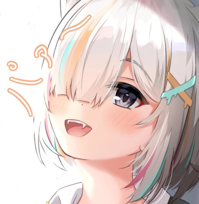 #ししらーと #獅白ぼたん めっちゃ今更だけどししろんのこの髪型めちゃくちゃすこなんだ... 