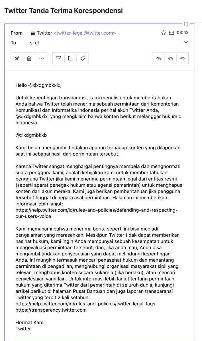 Suara_Bawah's tweet photo. Titipan Twit dari el:

Siapa bilang ayyy buzzer pemerintah?
Baca ini.
Artinya pemerintah yg minta akun digembok disuspend.
Masih ngebacot buzzerRp????
KONTOL!!!! https://t.co/ztmA3FI5Dv