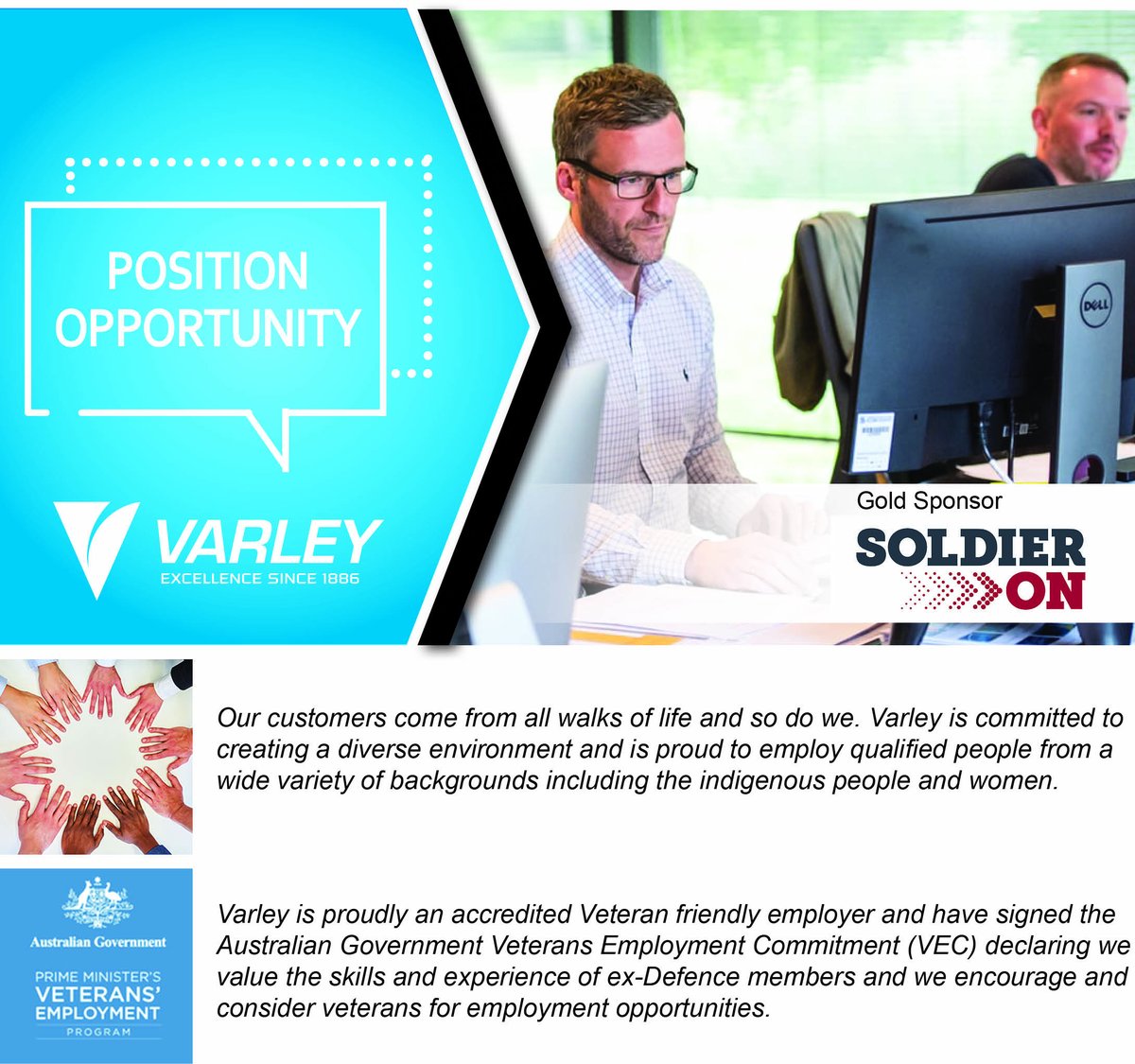 Position Opportunity: CAD Designer 

We are seeking a talented and motivated CAD Designer to join our Varley Defence Team. 

Find out more and apply by clicking the link to our website. aus62.dayforcehcm.com/CandidatePorta…

#varleydefence #VarleyGroup #caddesigner #jobsearch