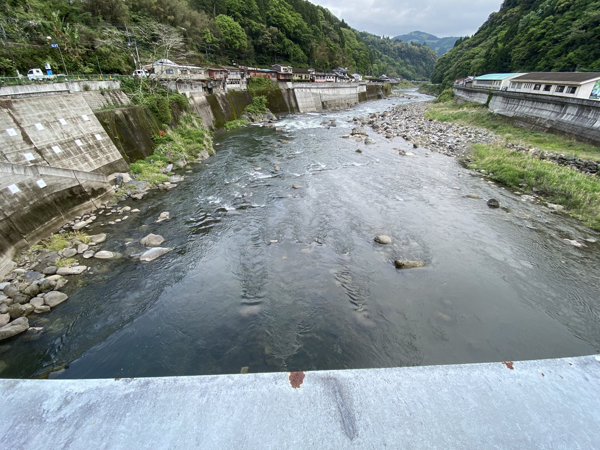 矢部川samurai 五ヶ瀬本流の日之影町役場前 ささ濁りですが 鮎はまだ全く見えないですねー 石色もボケてます あれー 海産ボチボチ上がってきていい頃だけどなー T Co Vxqk8sl9lm Twitter