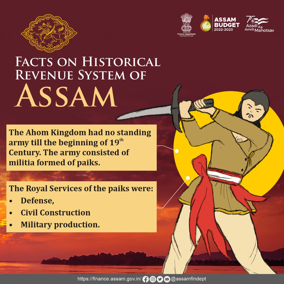 AssamFinDept's tweet photo. Know more on the Historical Revenue System of Assam during Ahom Rule.
The Paik System
#AssamFinanceDepartment #GovernmentofAssam #paiksystem https://t.co/meRpDrhCjh