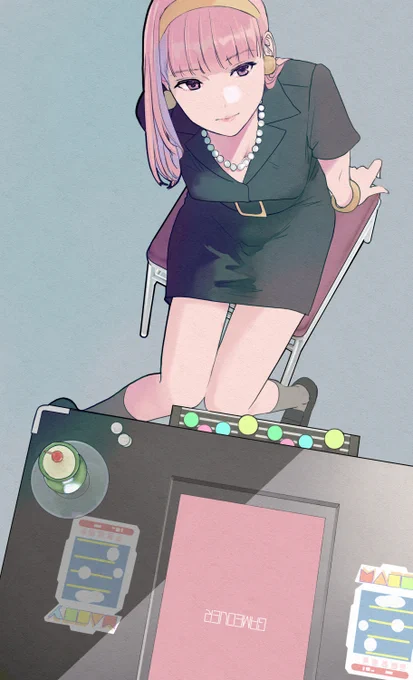 #昭和の日 なのでテーブル筐体描いてみました。色使いは今風。 