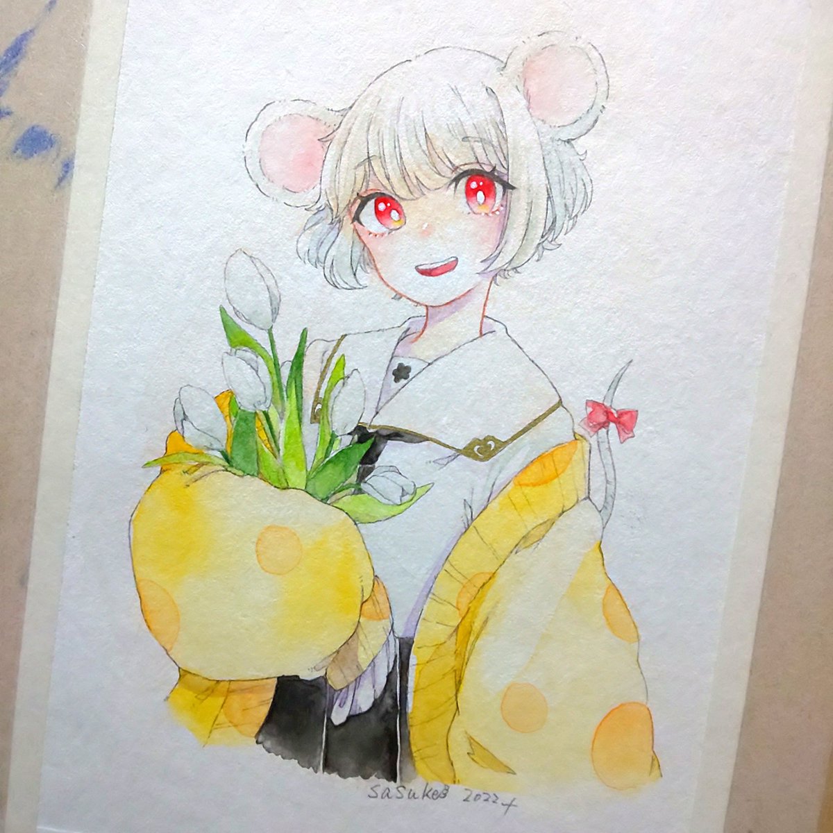 sasukeeee33's tweet photo. #ゴールデンウィークSNS展覧会2022 

透明水彩でフリフリほわほわした子達を描いております🌷 https://t.co/zUQ2WKxS8B