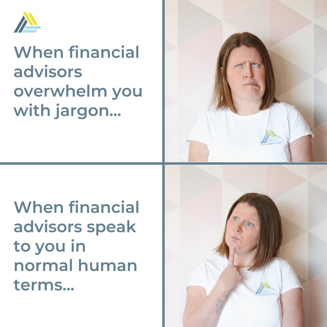 When financial advisors overwhelm you with jargon...🤣🤣
You can be sure we won't be overwhelming you with jargon!

Have an ace weekend everyone!
-
-
-
#tpfinancialsolutions #tpfinancial #financememe #meme #financejargon